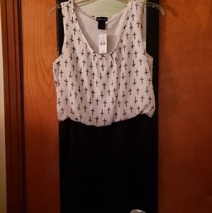 Mini cross design dress